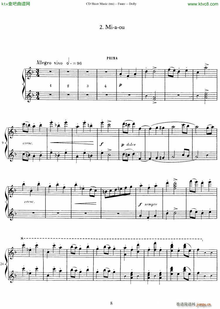 Fauré op 56 Dolly Suite9
