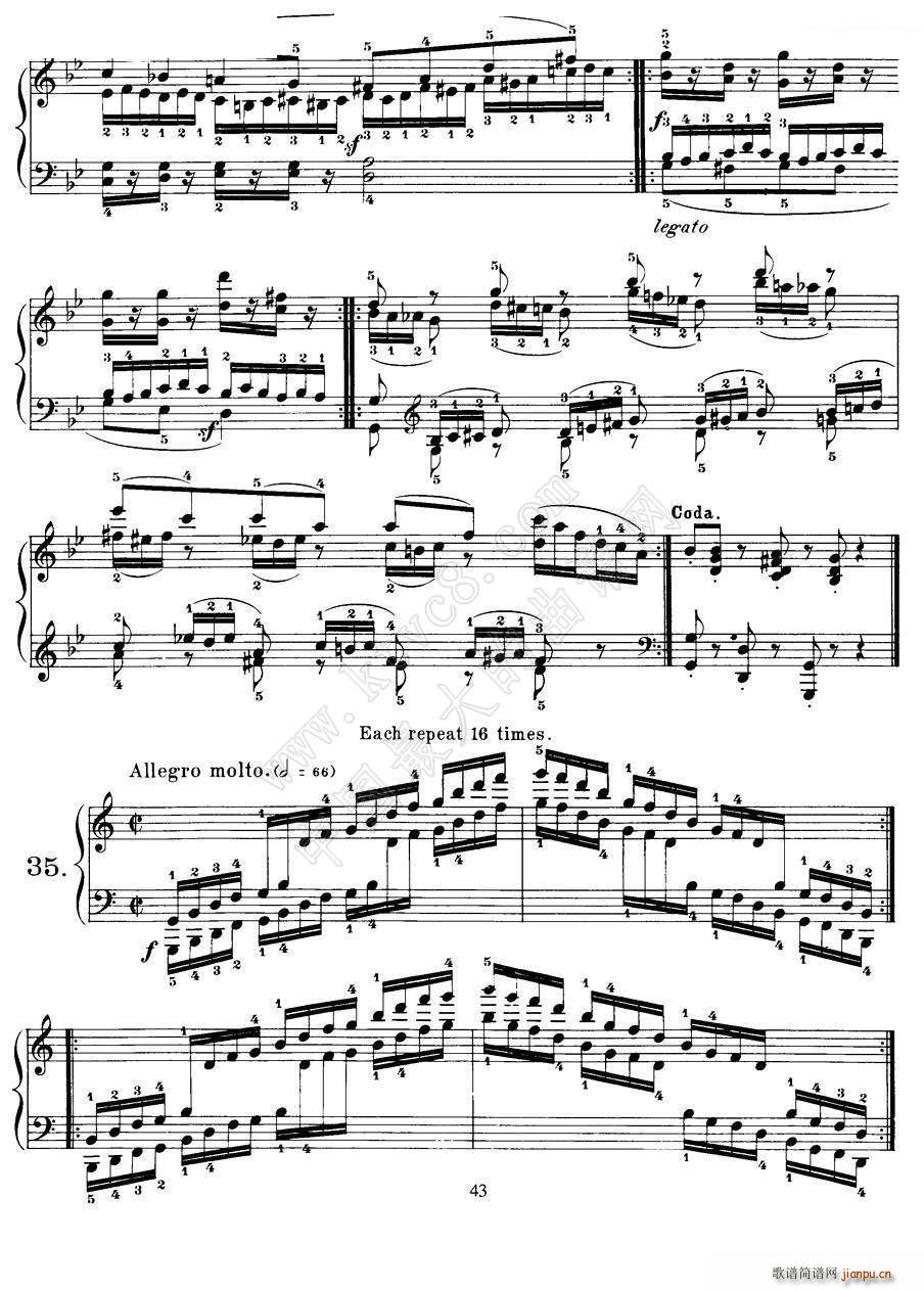 Czerny - 40 Daily Exerci Op 337（31―35）（40首日常训练曲）8