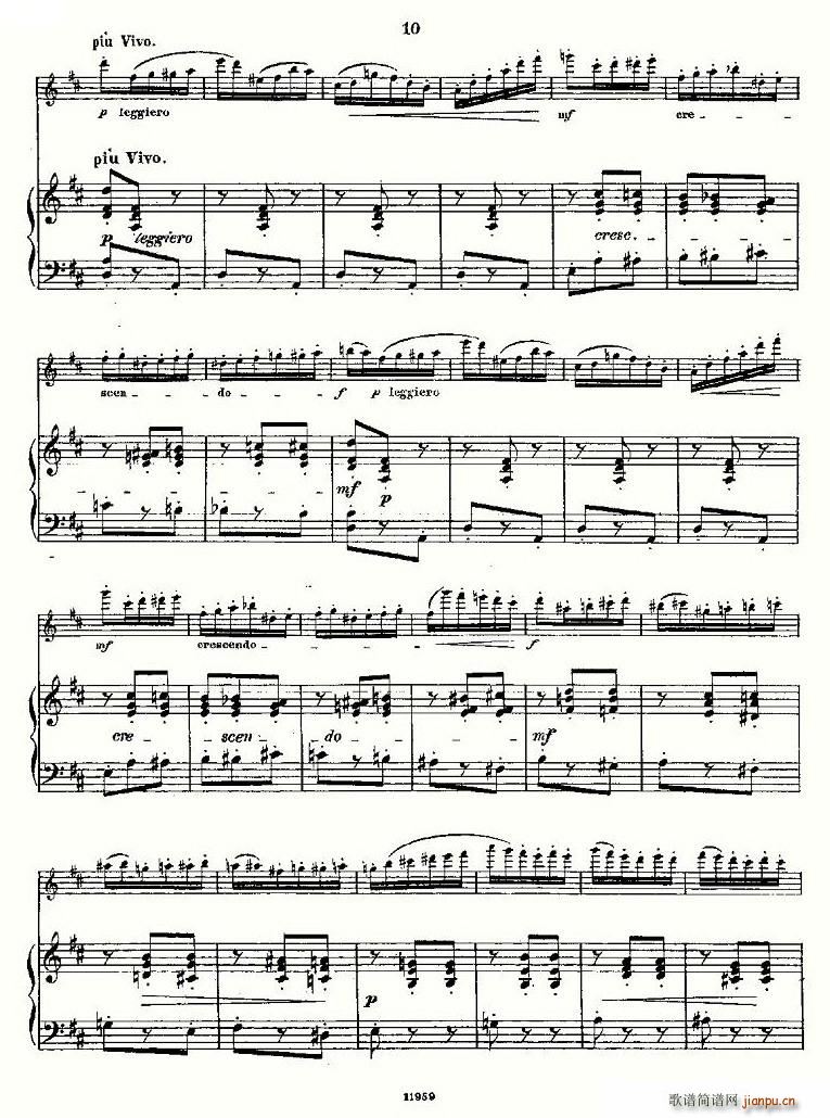L'Hirondelle.Op.44（长笛+钢琴伴奏）9