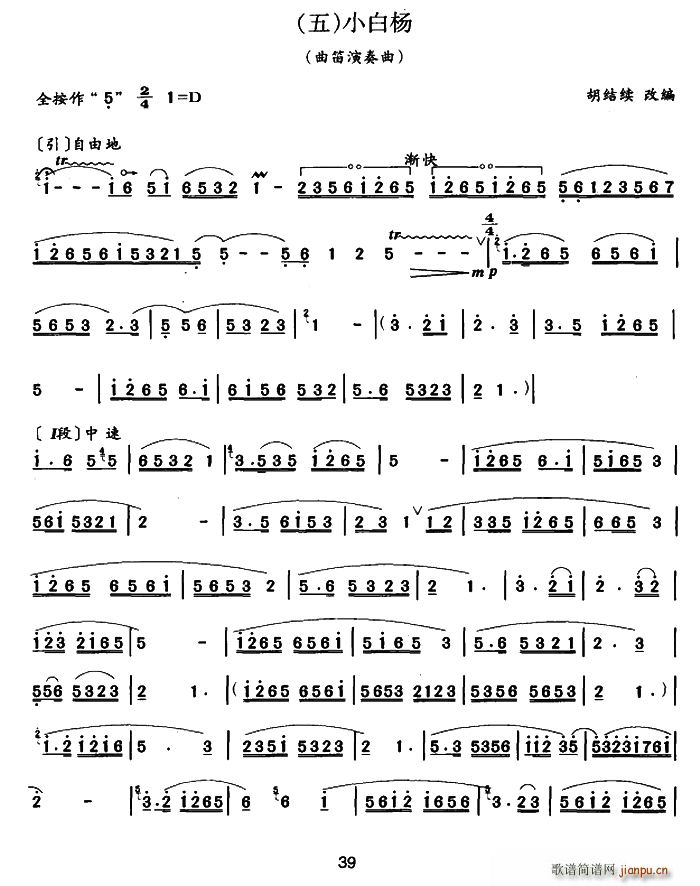 小白杨(曲笛)1