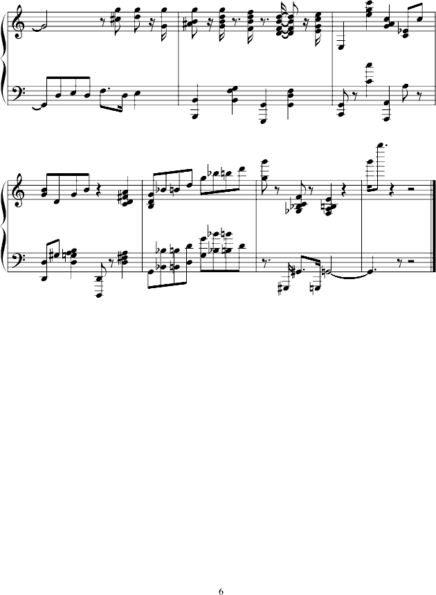 生日快乐 爵士版-钢琴谱(钢琴曲)-世界名曲6