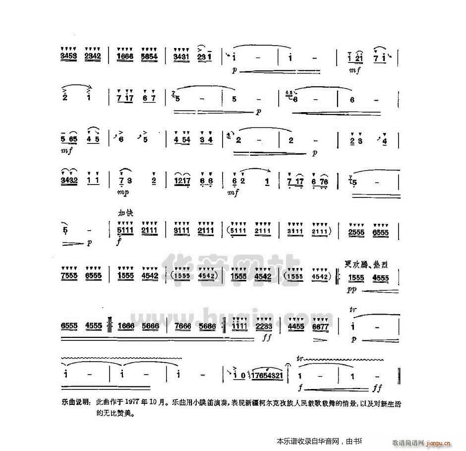 柯尔克孜的心声 笛子谱3
