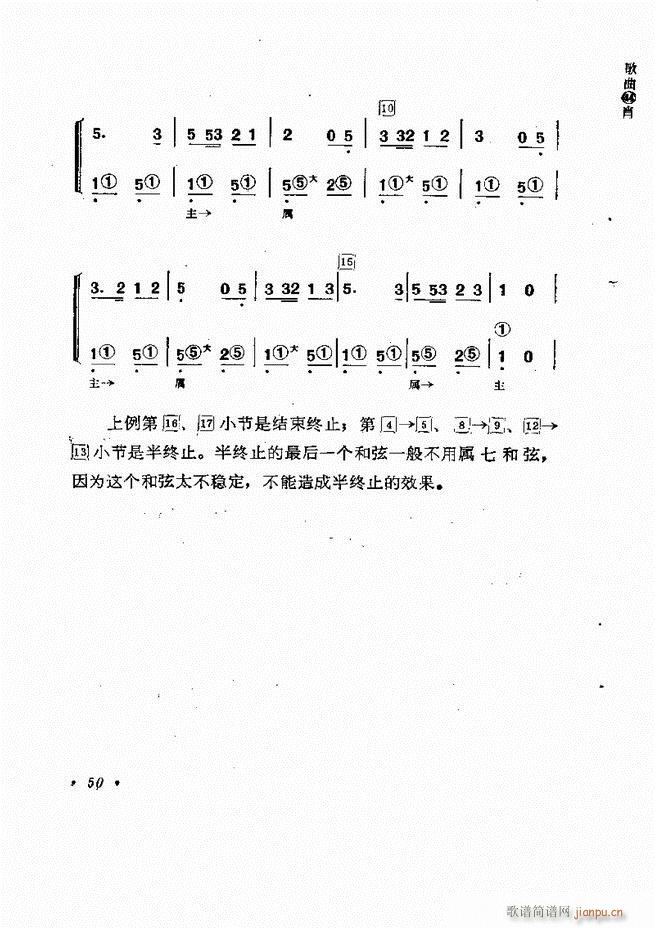 歌曲手风琴伴奏的编配 目录1-6054