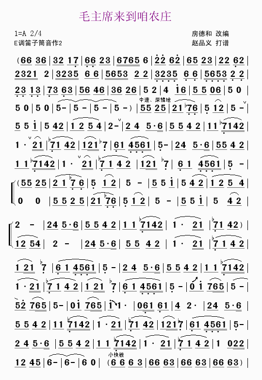 笛子独奏 毛主席来到咱农庄1
