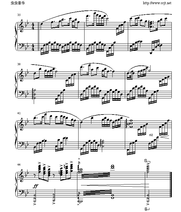 梁祝 - 梁山伯与祝英台-钢琴谱(钢琴曲)-克莱德曼4
