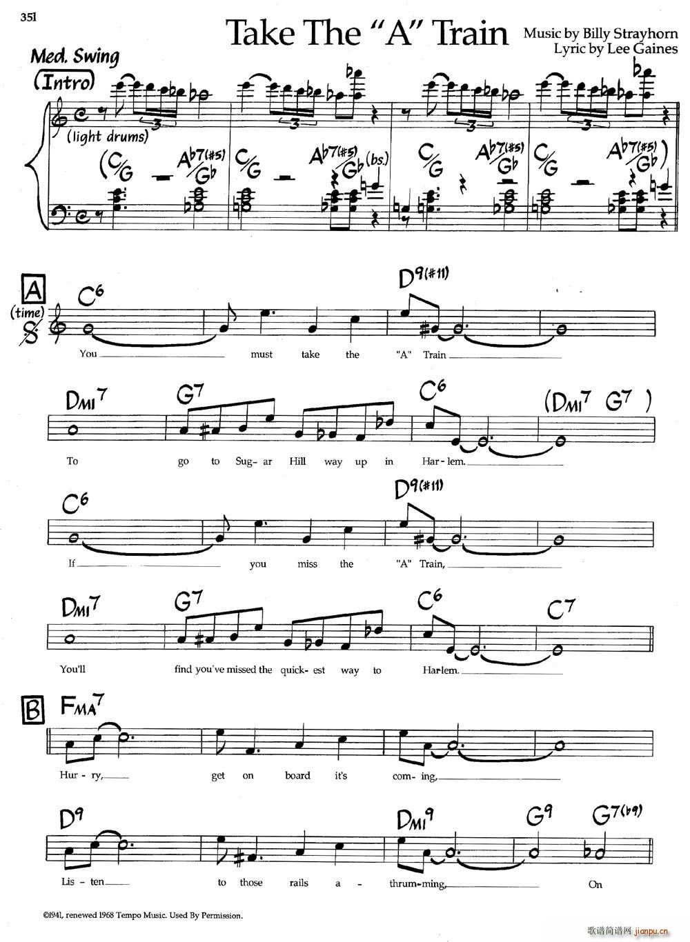 Take The A Train（爵士钢琴曲）1