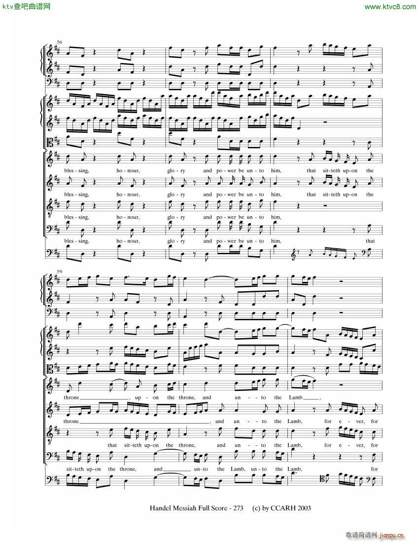 G F Handel Messiah Open Score 七32