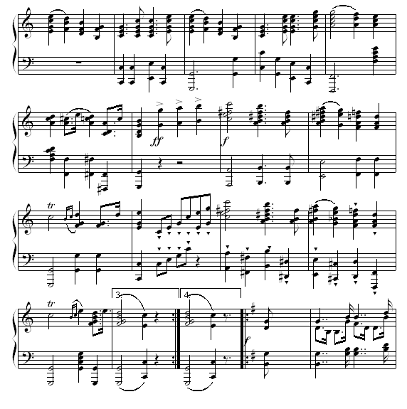 婚礼进行曲-钢琴谱(钢琴曲)-门德尔松2