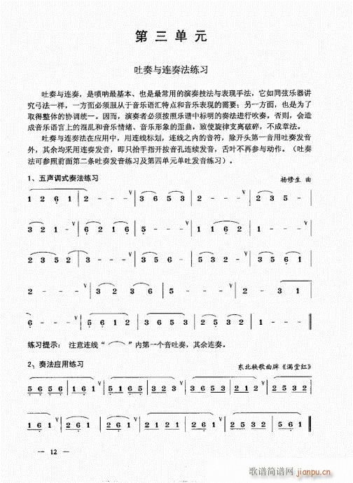 简捷实用唢呐教程  （上册）目录1-2013