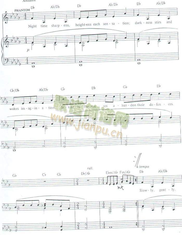 韦伯音乐剧〈剧院魅影〉主题歌曲1