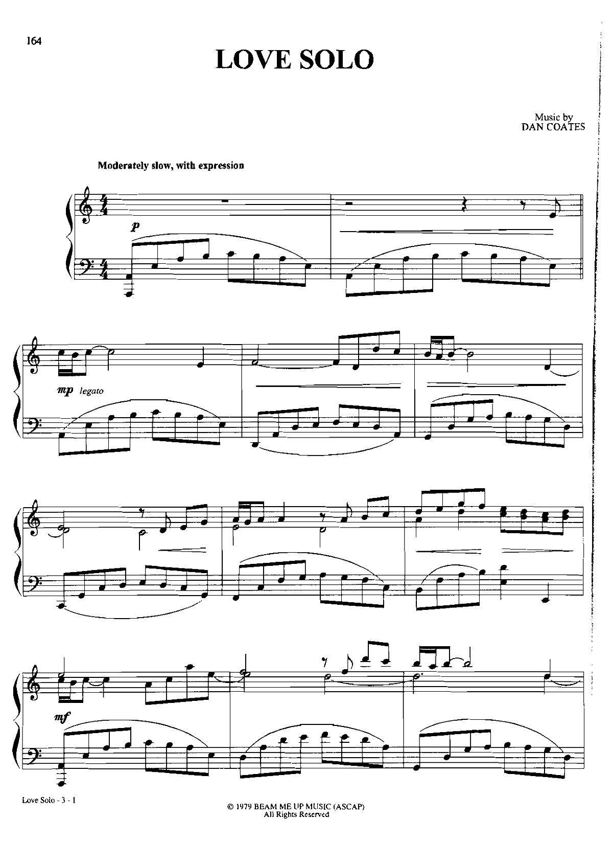 LOVE SOLO(Dan Coates 流行情调 集)1