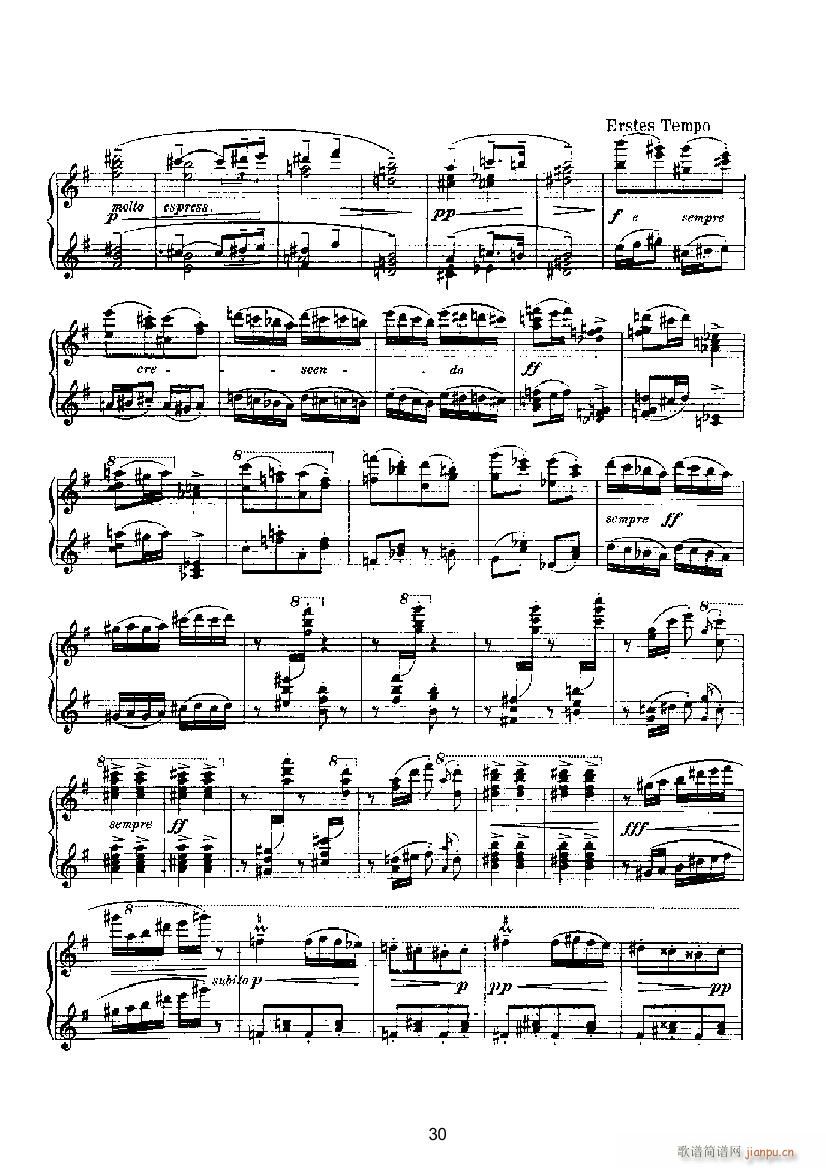 滑稽曲5（四手联弹） 键盘类 钢琴_马克斯.雷格尔4