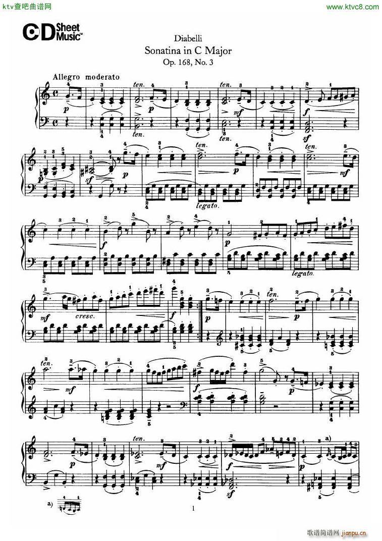 Diabelli Sonatinas Op 168 No 1 7 34P9