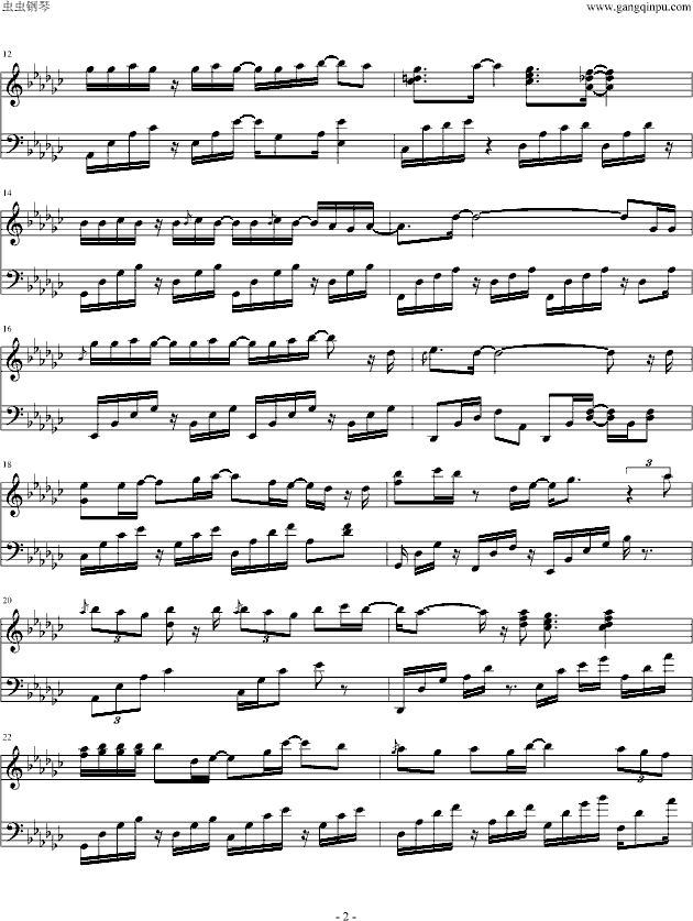爱笑的眼睛-钢琴谱(钢琴曲)-徐若�u2
