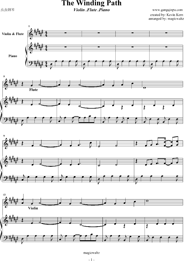 The Winding Path-钢琴谱(钢琴曲)-Kevin Kern1