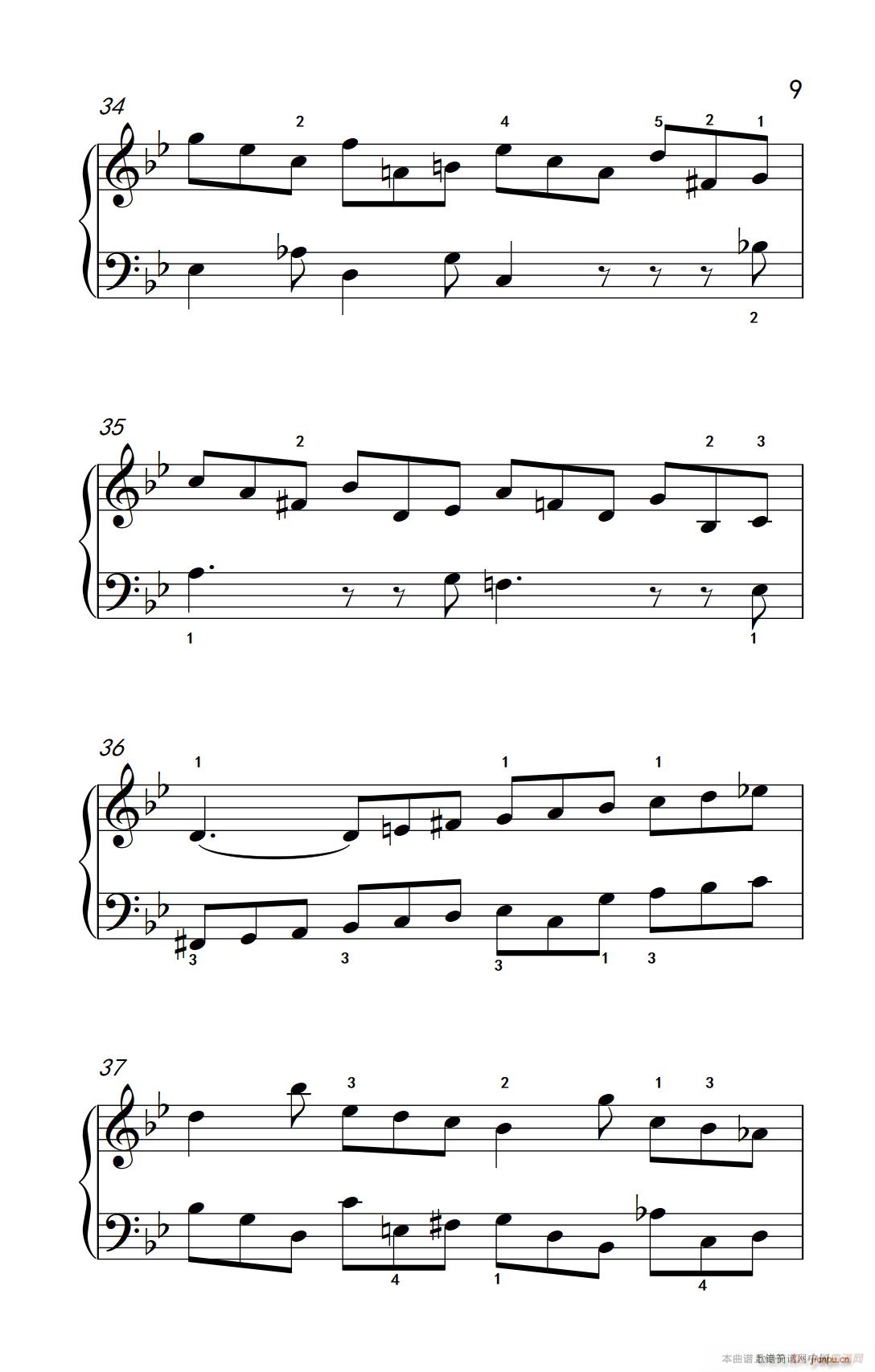 第九级1 吉格舞曲 选自《英国组曲》第三套（中央音乐学院 钢琴（业余）考级教程 7-9级）9