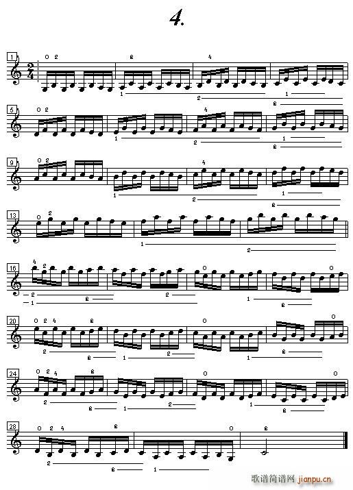 小提琴手指练习曲4