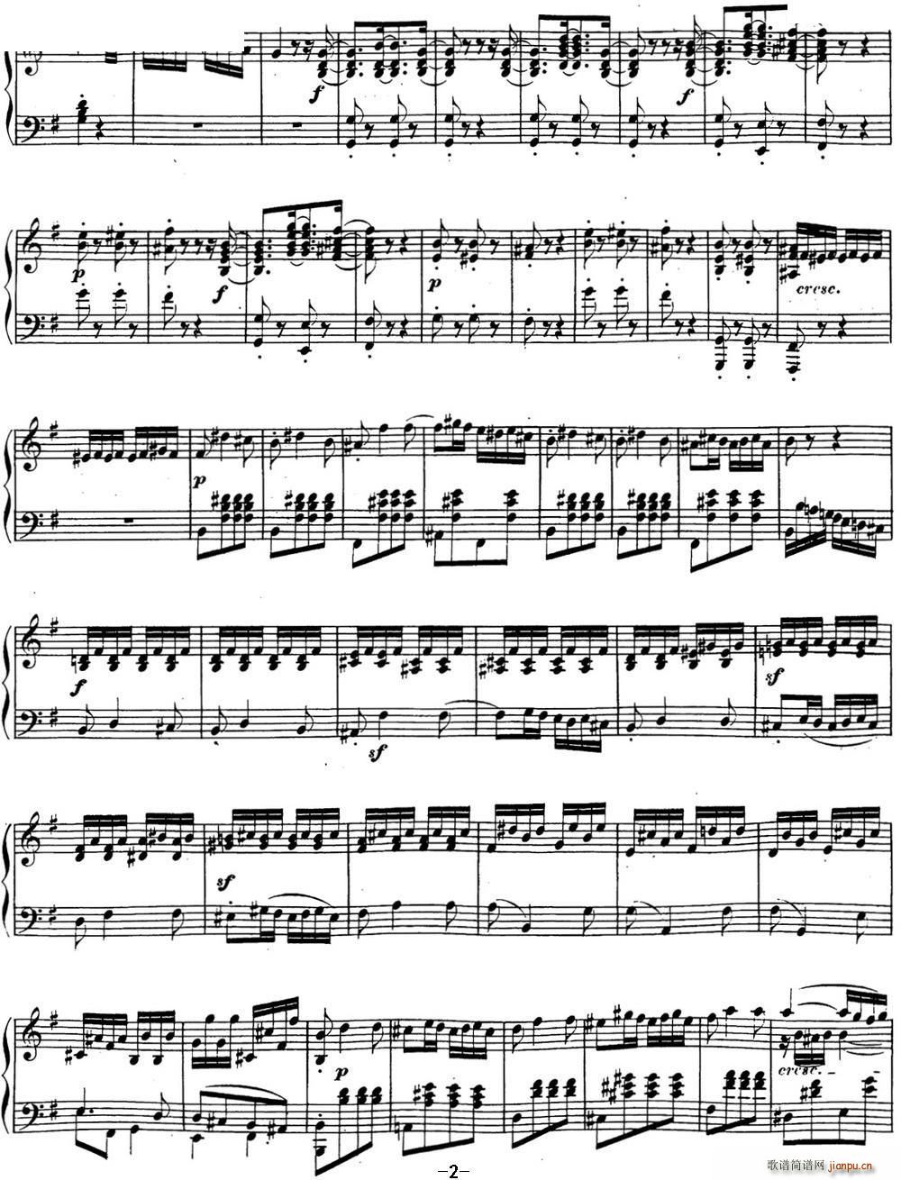 贝多芬钢琴奏鸣曲16 G大调 Op 31 No 1 G major2