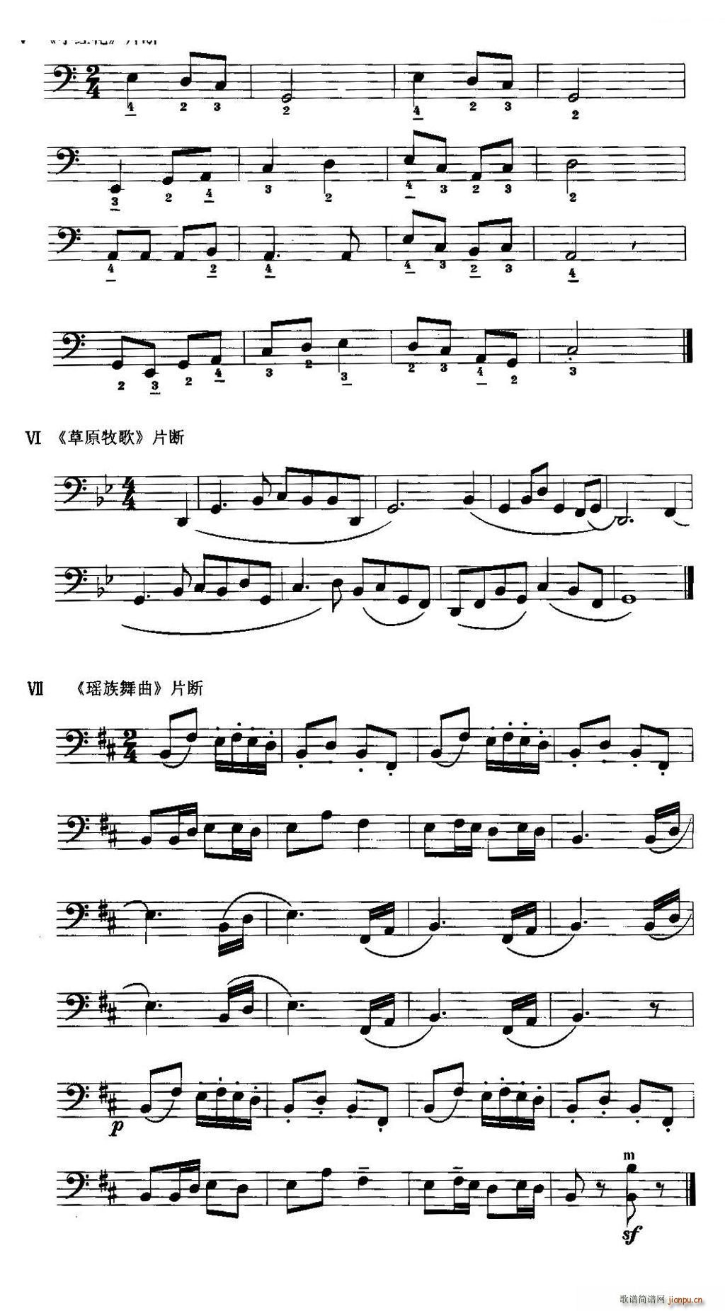 左手简单旋律练习曲3首1