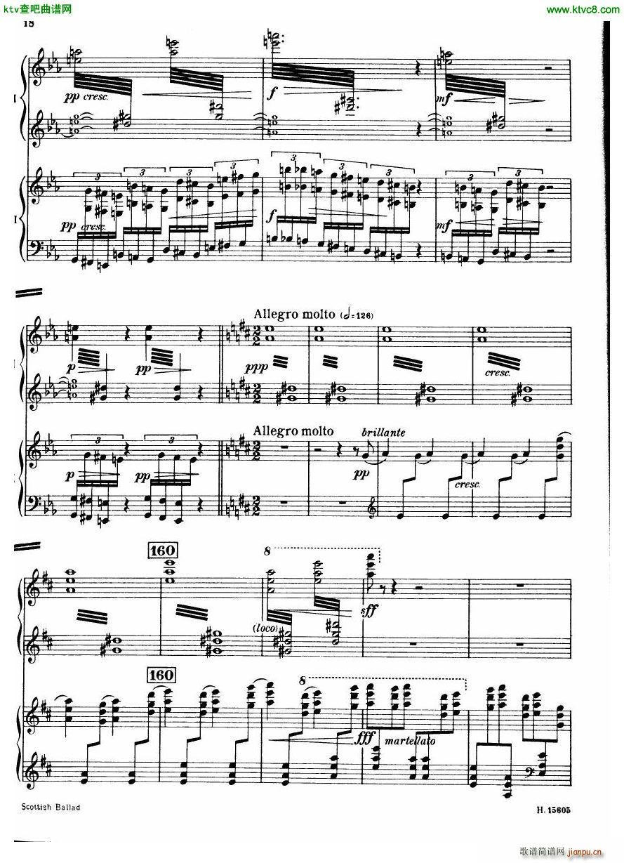 Britten Scottish Ballad op 26 arr for 2 pianos19