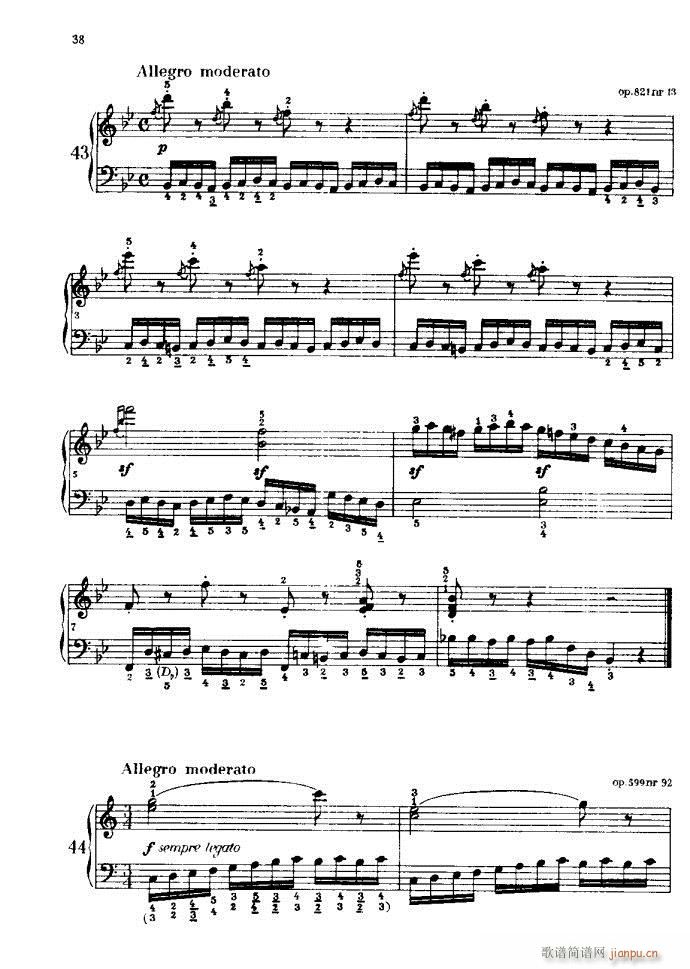 车尔尼手风琴练习曲集38