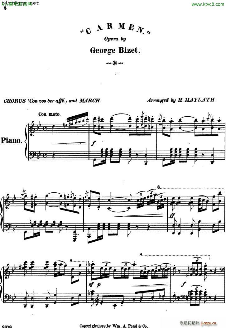 Bizet Carmen Chorus and March arr Maylath2