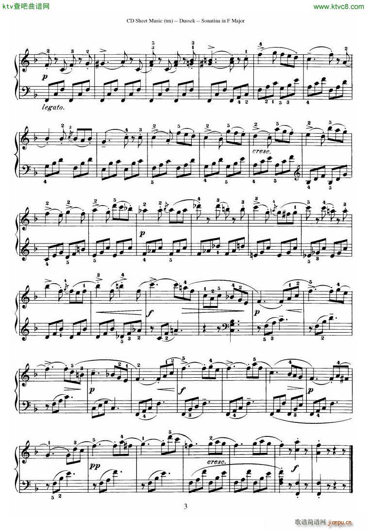 Dussek Sonatina in G Major14