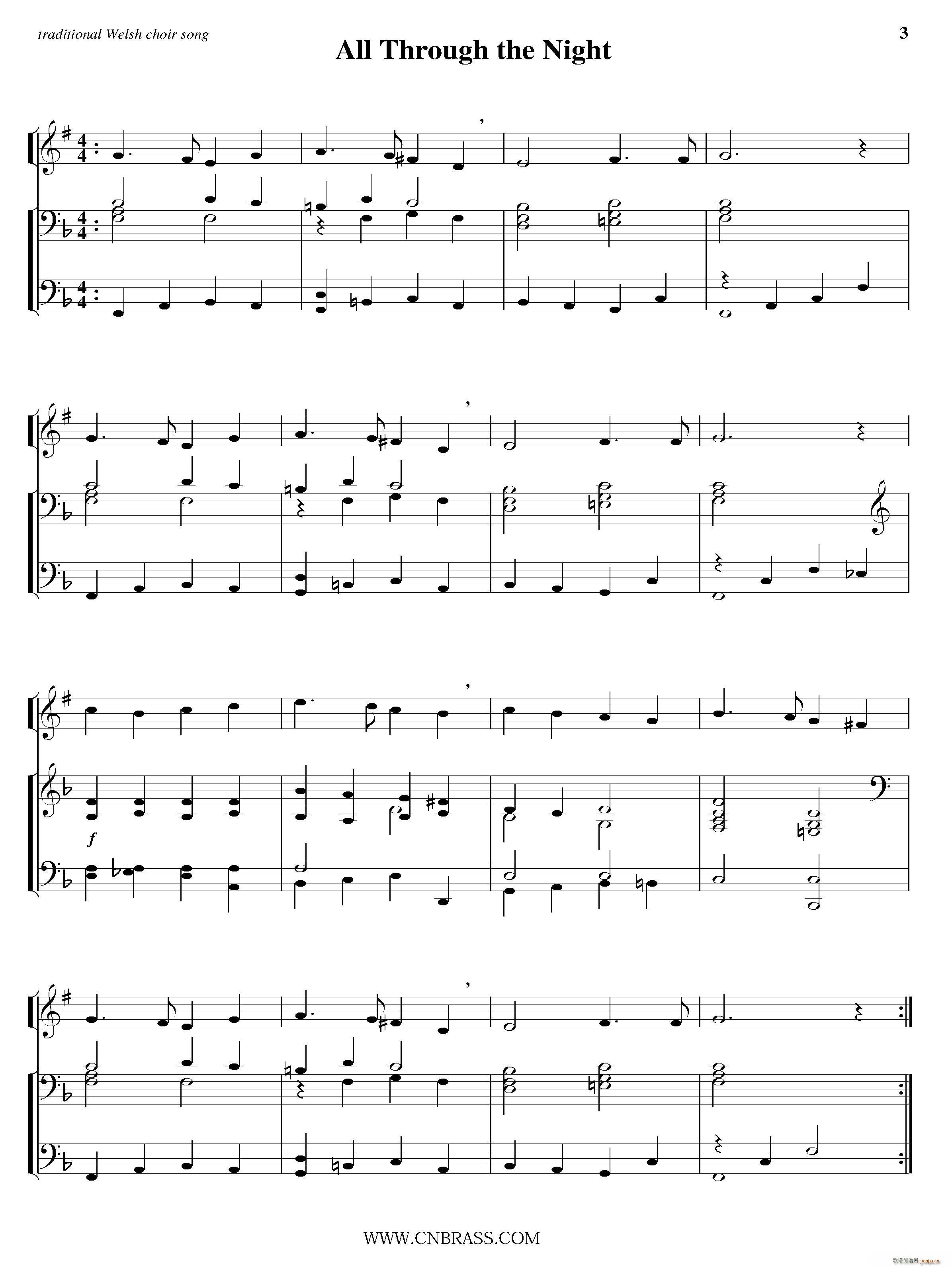 All Through the Night(小号 钢琴伴奏)1