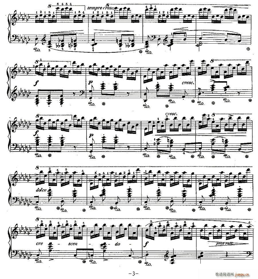 肖邦钢琴练习曲，Op.10之五3