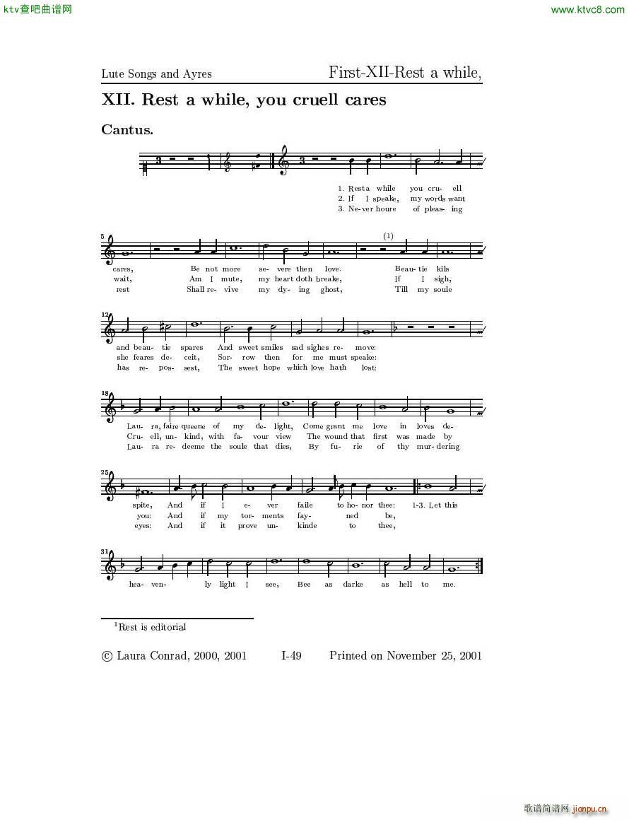 Dowland Lute Music 二5