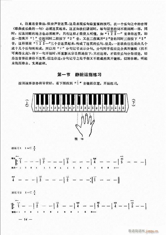 手风琴简易记谱法演奏教程 目录1-6019