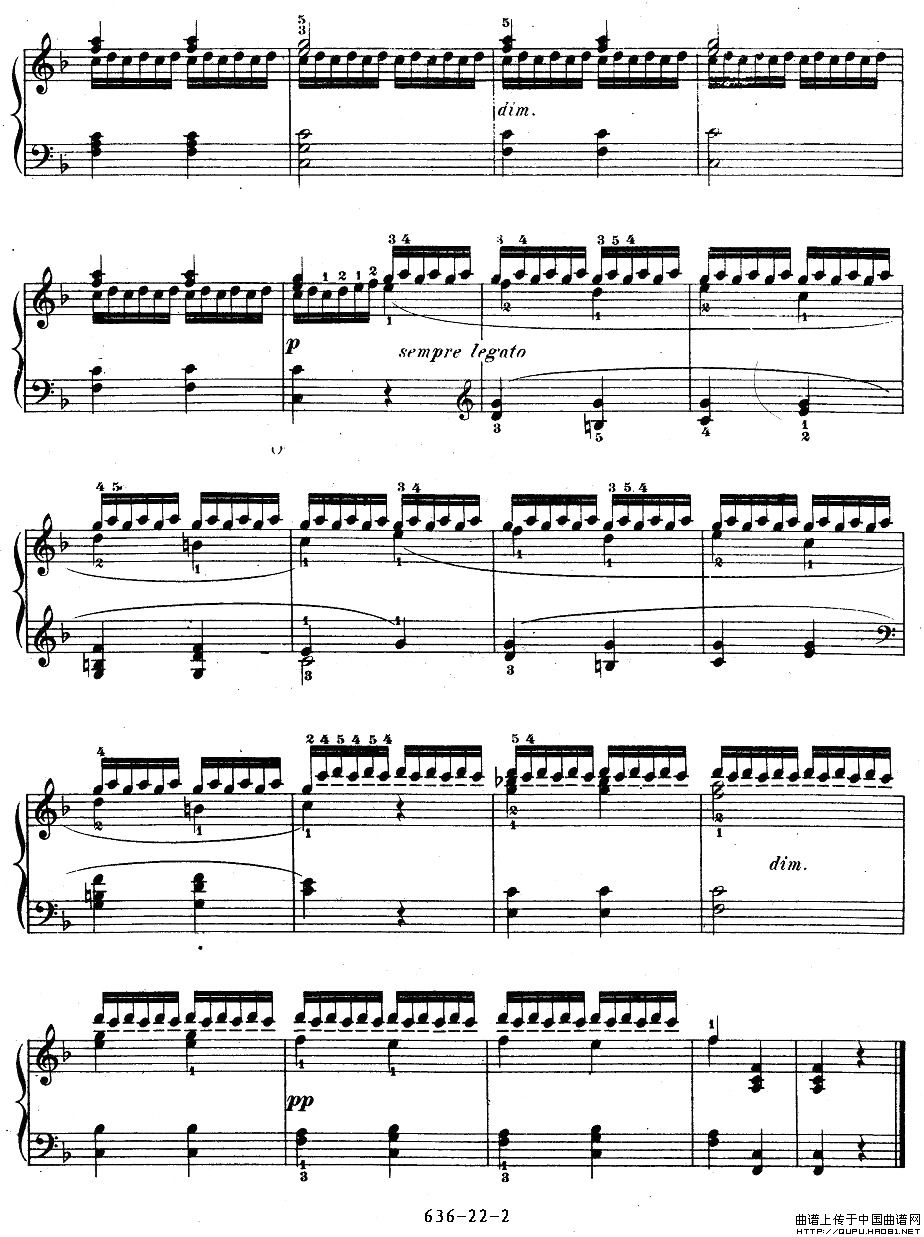《车尔尼钢琴手指灵巧初步练习曲》OP.636-222