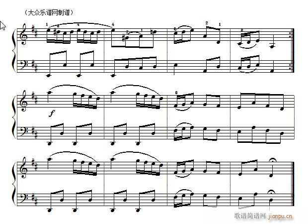 巴赫初级钢琴曲之八 摩塞塔舞曲（附演奏提示）2