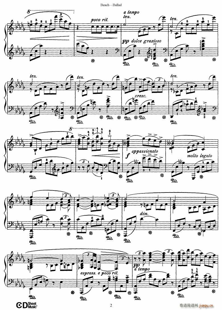 Beach Ballad in D flat major2