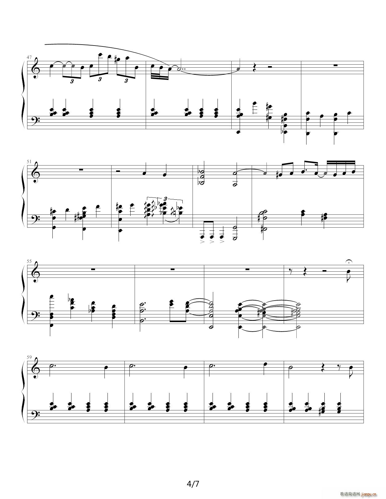 never meant to belong 单琴版 C调4