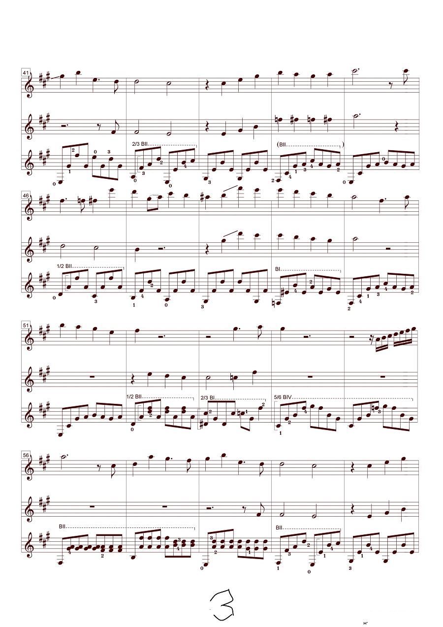 First Youth Love Theme For Nata(古典吉他)可三把联弹_Ennio Morricone3