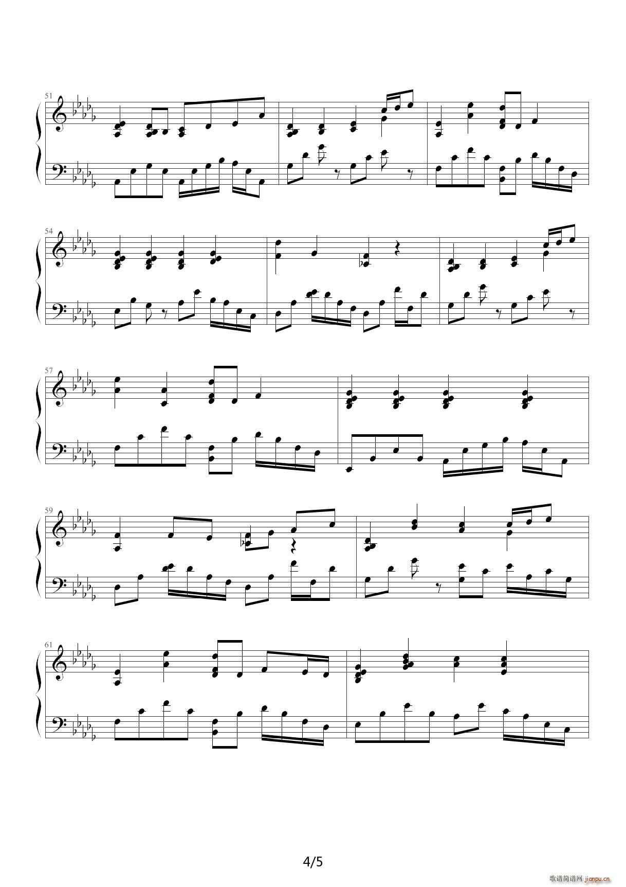 可惜不是你�D曹轩宾 降D调4