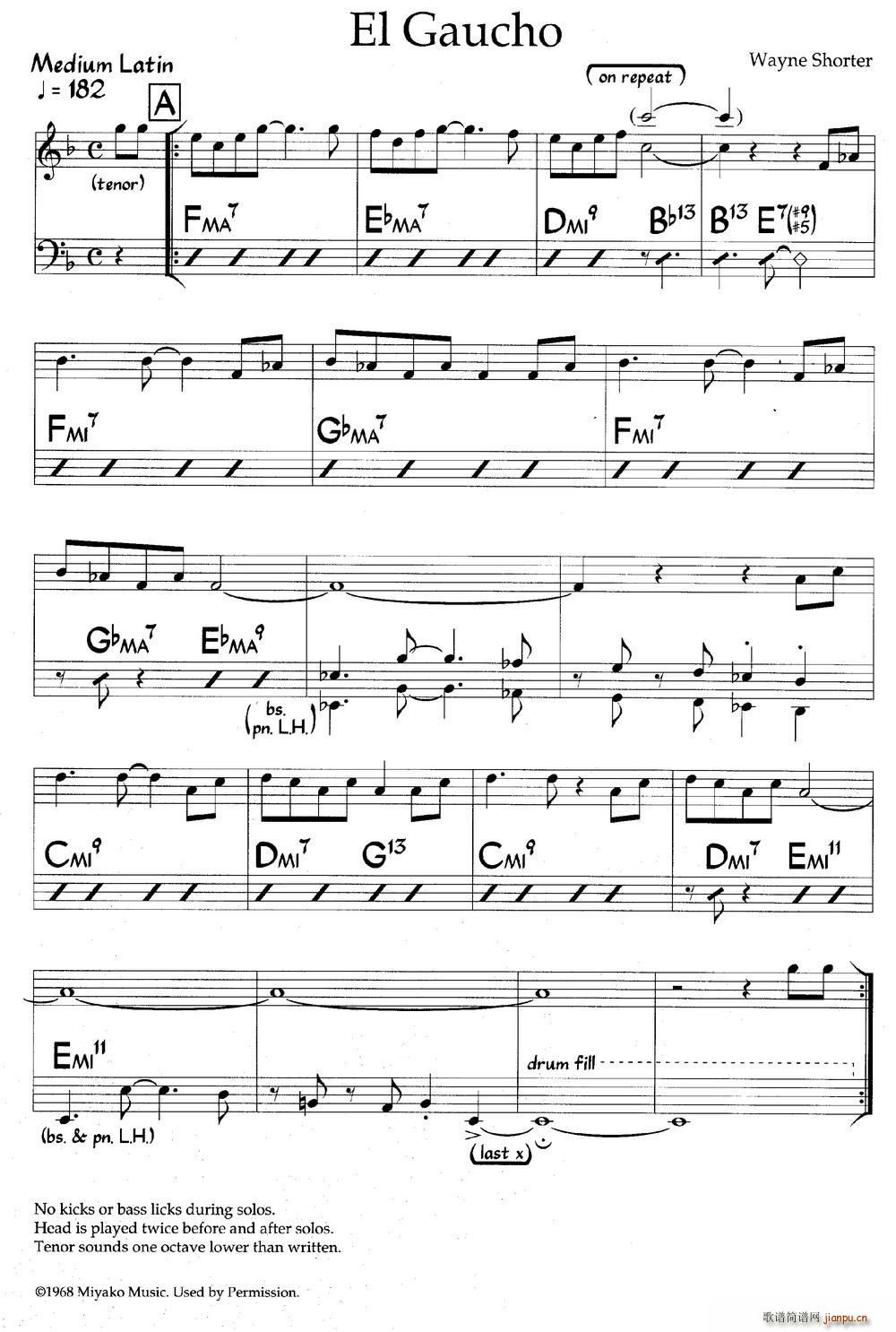 El Gaucho（爵士钢琴曲）1