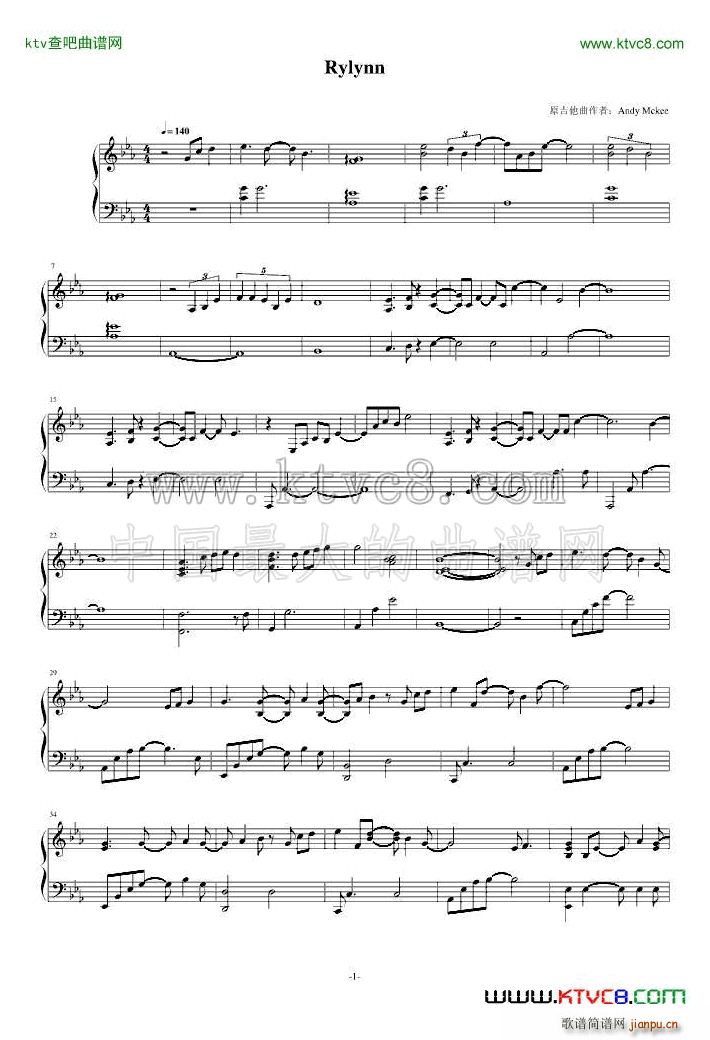 Rylynn钢琴版_AndyMckee1