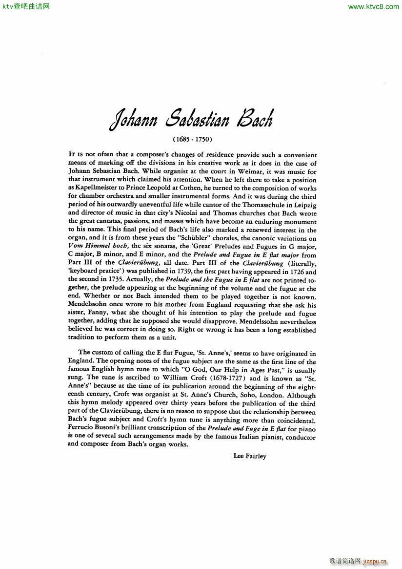 Bach JS BWV 552 Prelude and Fugue in Eb arr Busoni2