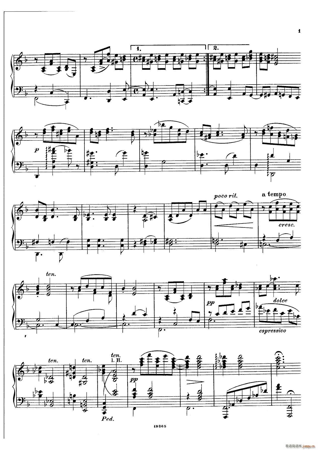 封 泽姆林斯基-Landliche Tanzee Op 1（乡村舞曲 ）10