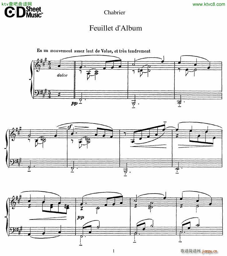 Chabrier Feuillet d lbum1