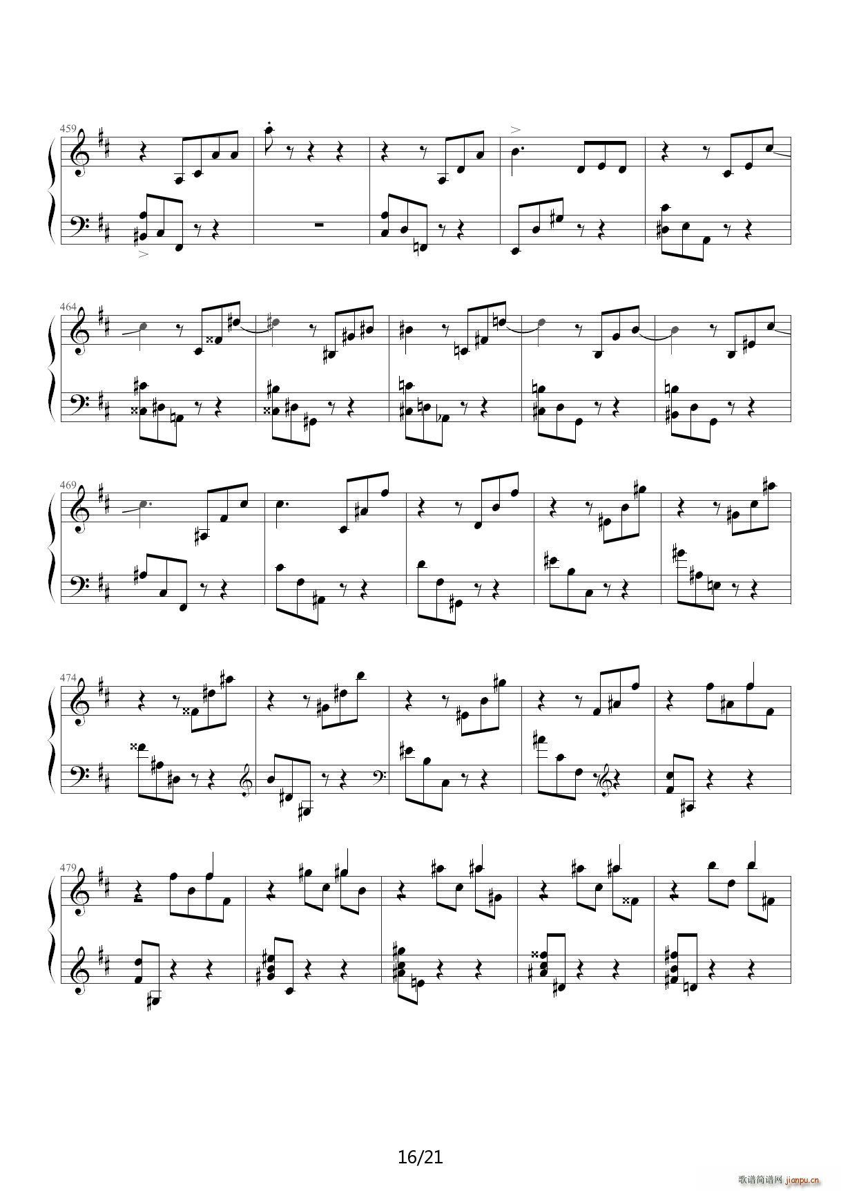 肖邦第一谐谑曲 D调16
