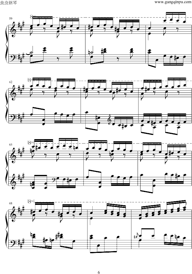 瓦洛多斯《土耳其进行曲》原版-钢琴谱(钢琴曲)-莫扎特6