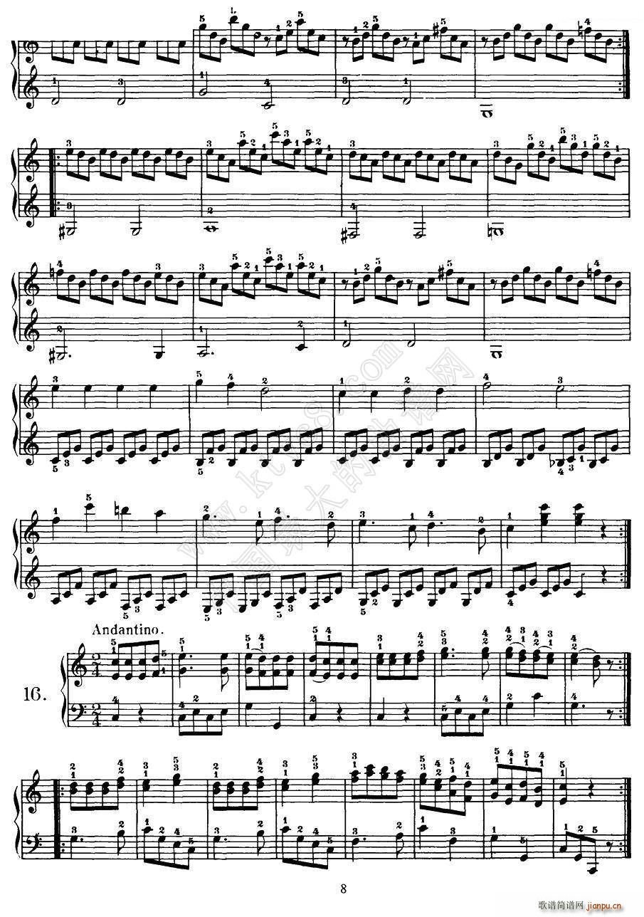 Czerny - 100 Progressive Studies Op 139 （1―21）8