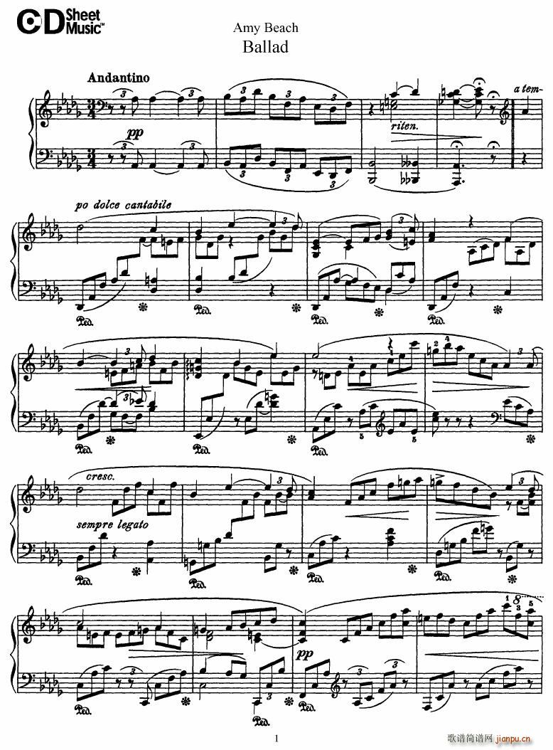 Beach Ballad in D flat major1