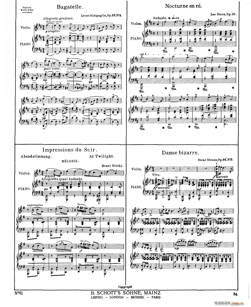 Bowen Humoresque for violin and piano15
