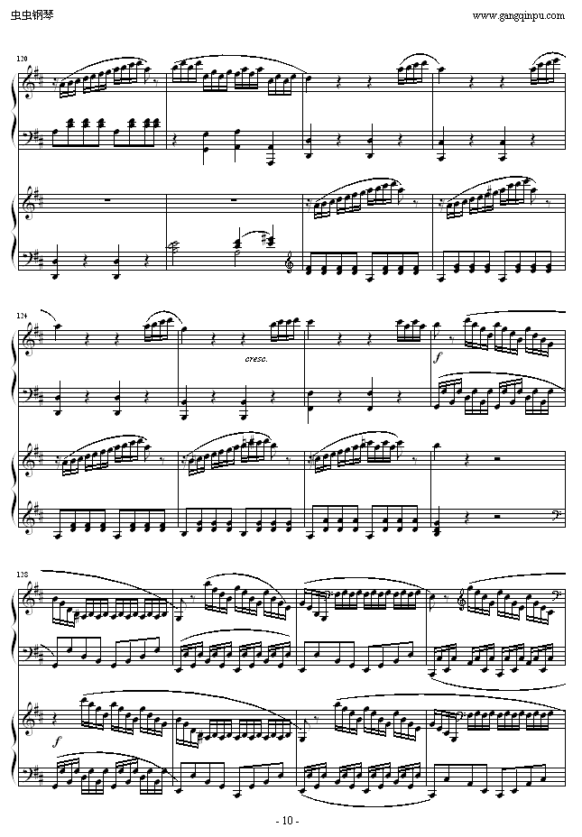 D大调双钢琴奏鸣曲K448第一乐章10