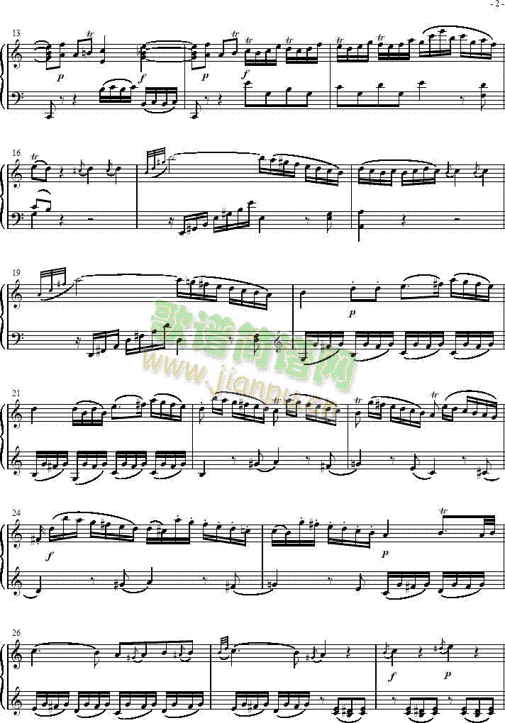 奏鸣曲 Sonatas K279   Mvt.12