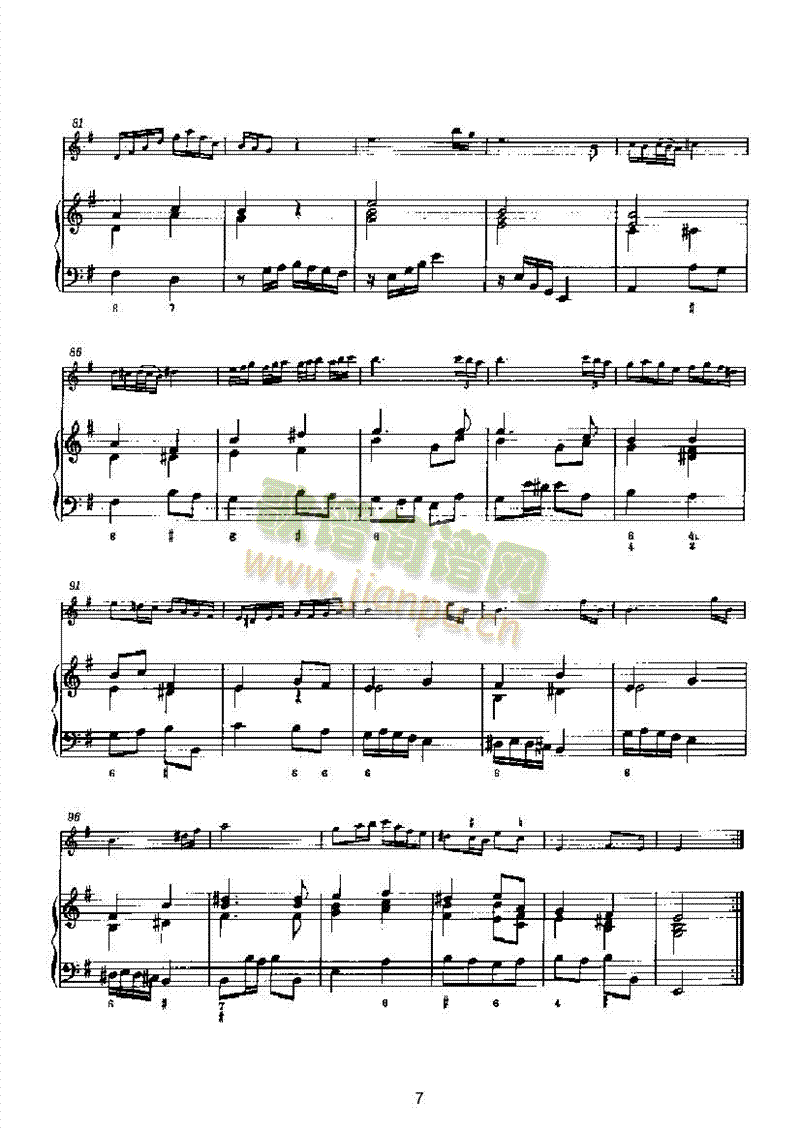 D大调第五奏鸣曲（钢伴） 管乐类 长笛7